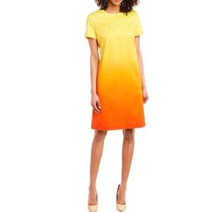 NWOT ESCADA Orange and yellow ombre shift dress size 40 Medium new without tags